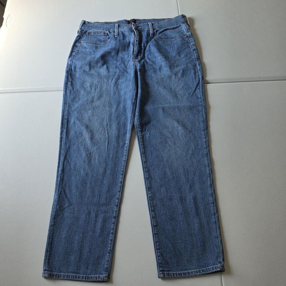 J.Crew Jeans Womens 30 Blue Medium High Rise Relaxed Boyfriend Stretch Denim